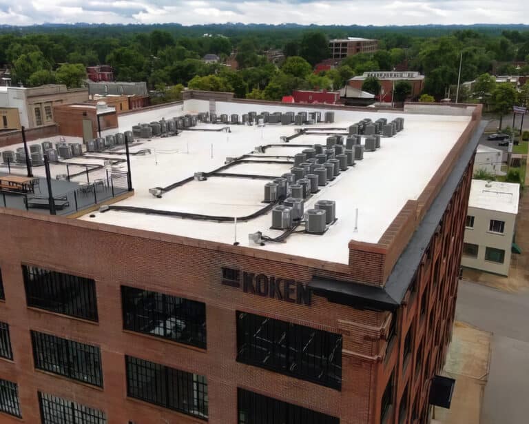 Flat roof on the Koken in St. Louis, Meyers.