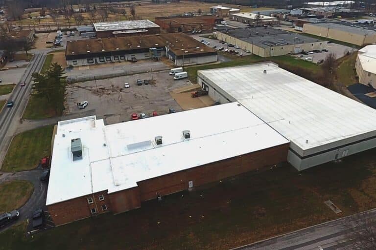 Large flat roof by Meyers Construction.