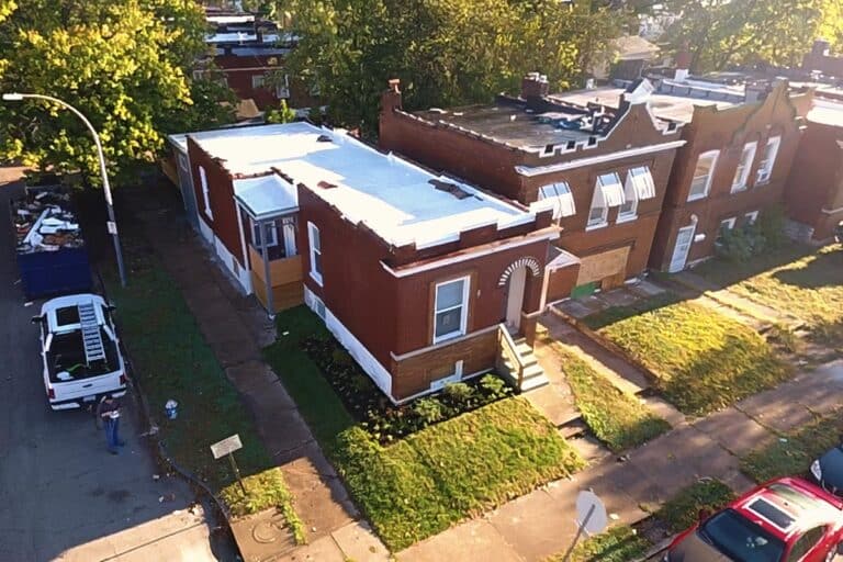 Small Residential flat roof by Meyers Construction.