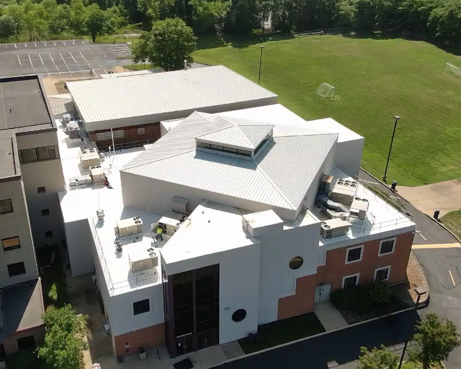 Commercial flat roof.