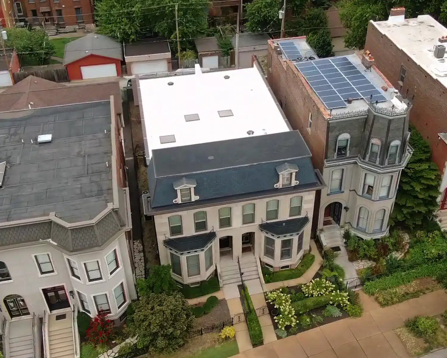 Residential flat roof.